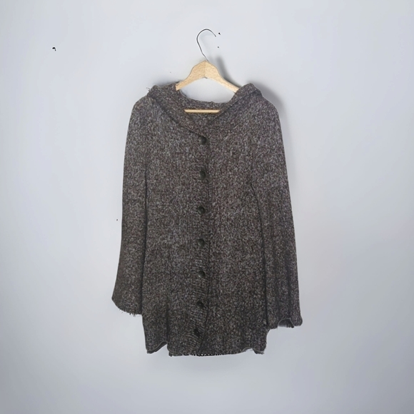 PrAna Willow Hooded Duster Button Front Cardigan - Picture 1 of 8